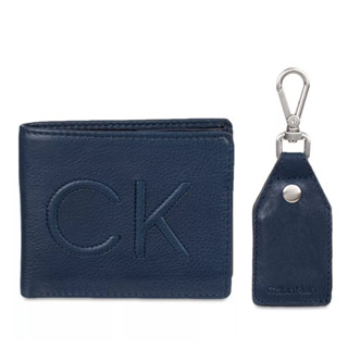 【美麗小舖】Calvin Klein CK 海軍藍真皮皮革 男夾 開瓶器鑰匙圈 皮夾 短夾 錢包~現貨在臺 C65490