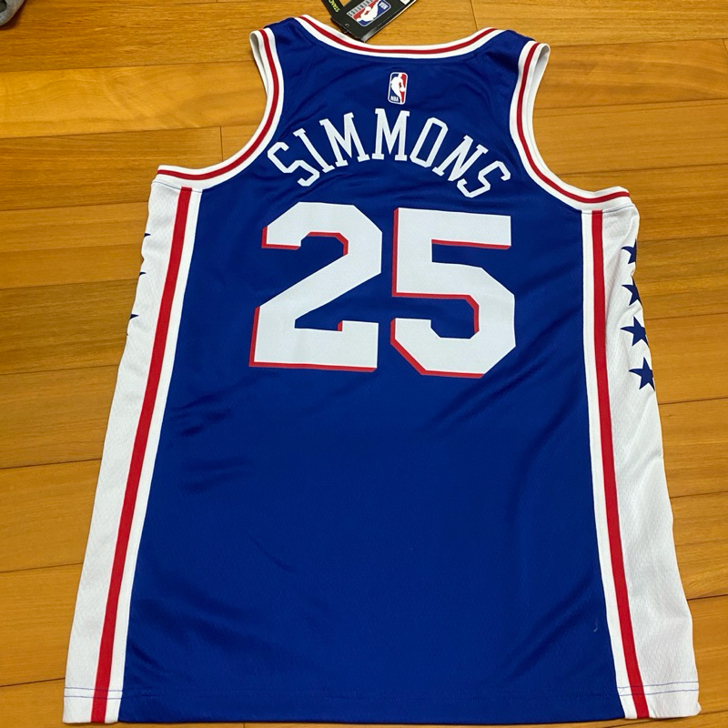 （全新）Nike NBA Ben Simmons 76ers 男 球衣 費城76人 西蒙斯 25號 藍 （尺寸：M)