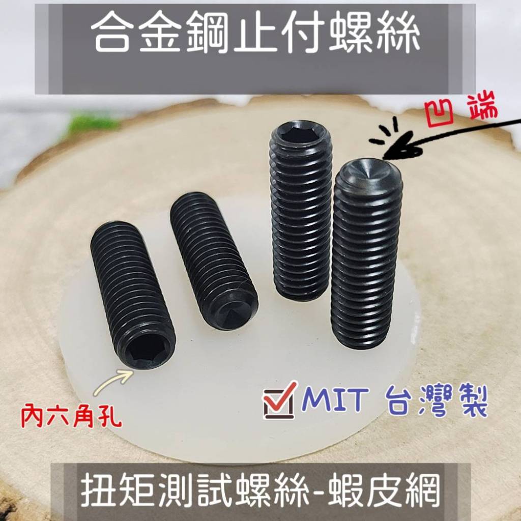 MIT台灣製 合金鋼 止付螺絲 無頭內六角螺絲 公制尺寸 : M2、M2.5、M2.6、M3、M4、M5 下單區~