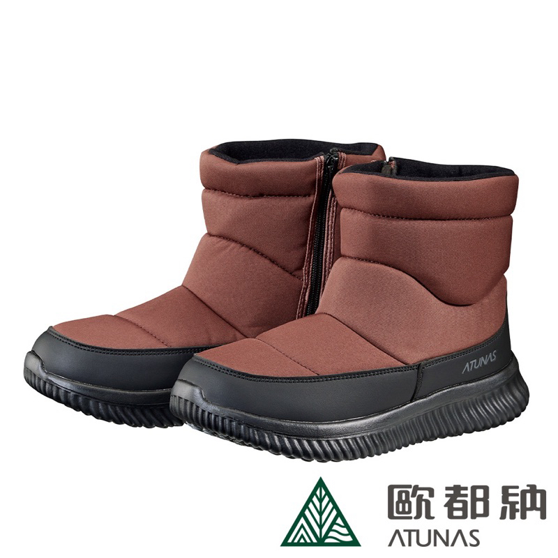 歐都納 女款中筒保暖防潑水雪靴(A1GCEE21W酒紅/防水/耐磨/止滑)