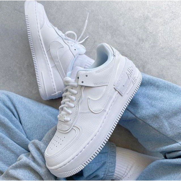 𝐌𝐫.𝐏𝐚𝐧𝐠𝐤𝐚©NIKE AIR FORCE 1 SHADOW 全白 雙勾 解構拼接 休閒鞋 CI0919-100