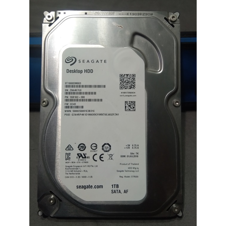 Seagate ST1000DM003 7200RPM 1TB 3.5吋硬碟