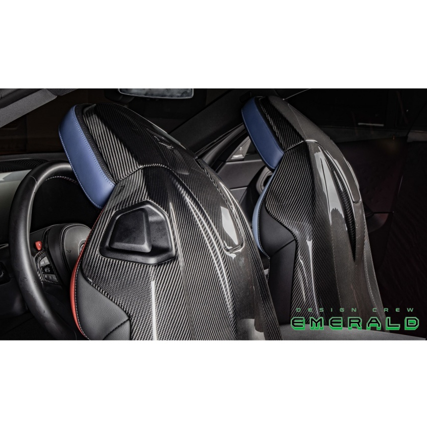 【EMR / 乾碳】BMW G22｜G82 G83 M4 升級 原車款 乾式碳纖維 椅背 頭枕 飾蓋 乾碳 碳纖維 熱壓