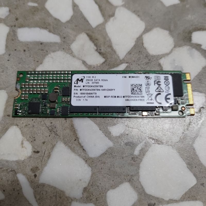 [二手] Micron 美光 1100 256GB M.2 SATA SSD 固態硬碟 256G