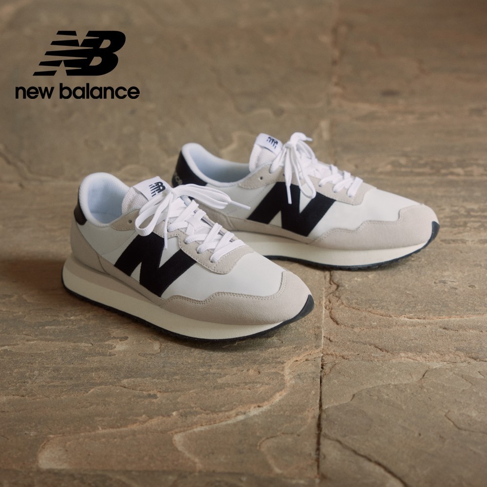 【New Balance】 NB 復古鞋_中性_白黑色_MS237SF-D楦 237