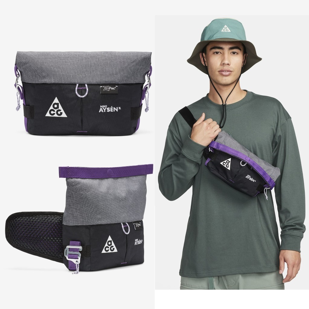 Nike ACG Aysen 3L 紫 黑 灰 腰包 肩背包 側背包 隨身小包 現貨 台灣未發售 DV4051-010