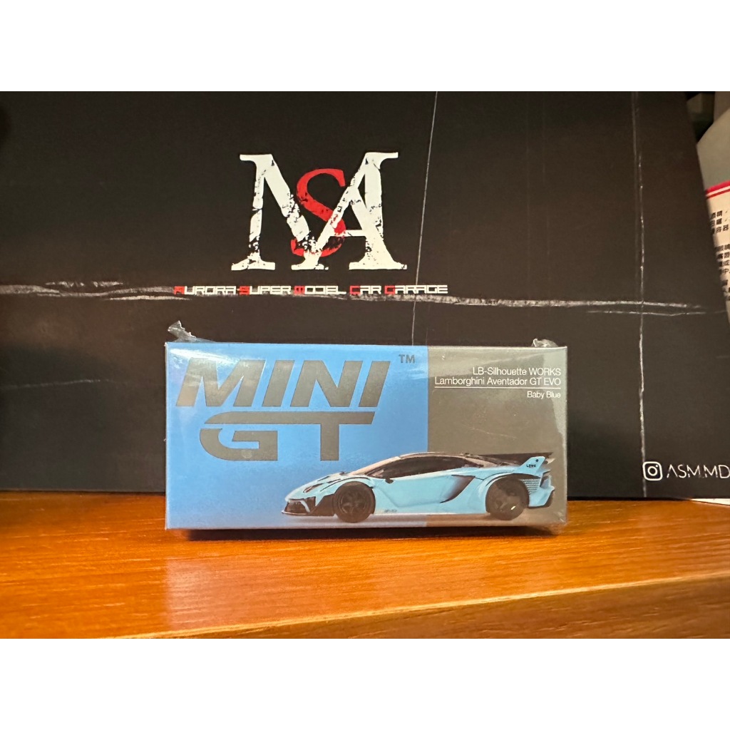 1/64 MINI GT #494 寶貝藍 EVO Lamborghini Aventador GT EVO LHD