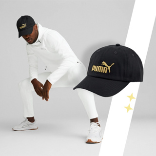 琳~ Puma 棒球帽 Essentials Baseball Cap 黑金 可調 帽子 刺繡 02435701