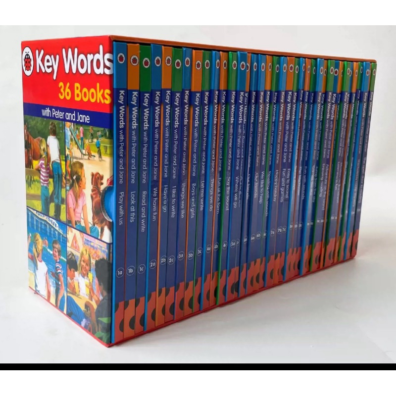 🐞Key words 關鍵詞🐞36冊兒童英文原版書。sight words全套ladybird快樂瓢蟲共12級36冊。