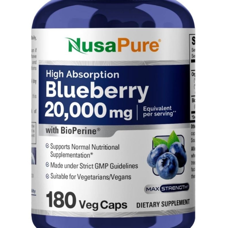 NusaPure 高吸收 藍莓 20000mg 180粒
