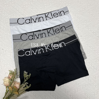 🔥Anna美國代購🇺🇸 Calvin Klein CK內褲 純棉 線條 男生內褲 黑 白 灰 三條盒裝 透氣 四角內褲