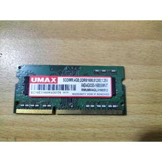 UMAX 力晶 4GB DDR3/1600雙面 筆電記憶體 1.35v