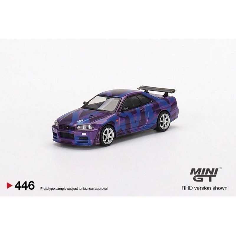 Mini GT #446 Nissan Skyline GT-R (R34) Limited 9999 pcs 限定版
