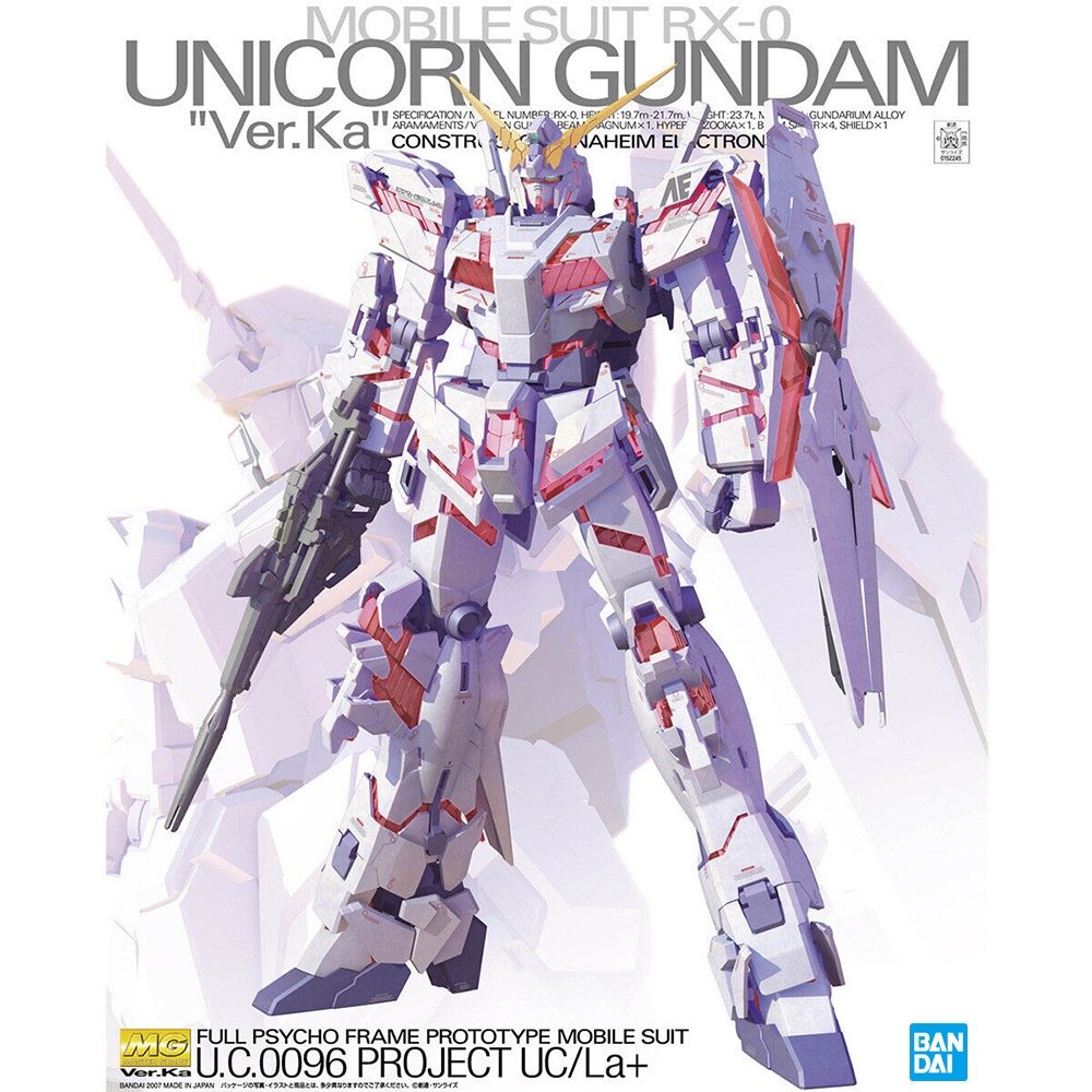 【BANDAI】預購4月 組裝模型 MG 1/100 RX-0 獨角獸 Ver.Ka 公司貨【９９模玩】