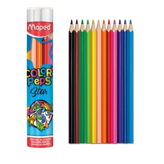 【法國Maped】學用筒裝彩色鉛筆12色 / 筒 832044