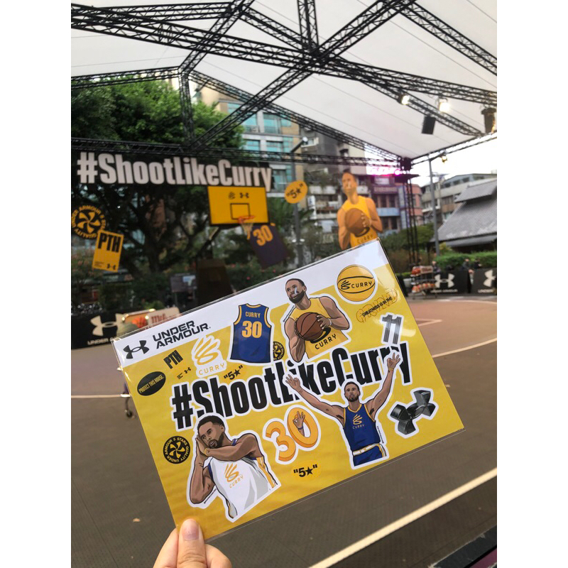 curry underarmour #shootlikecurry 貼紙 #30 三分球大賽