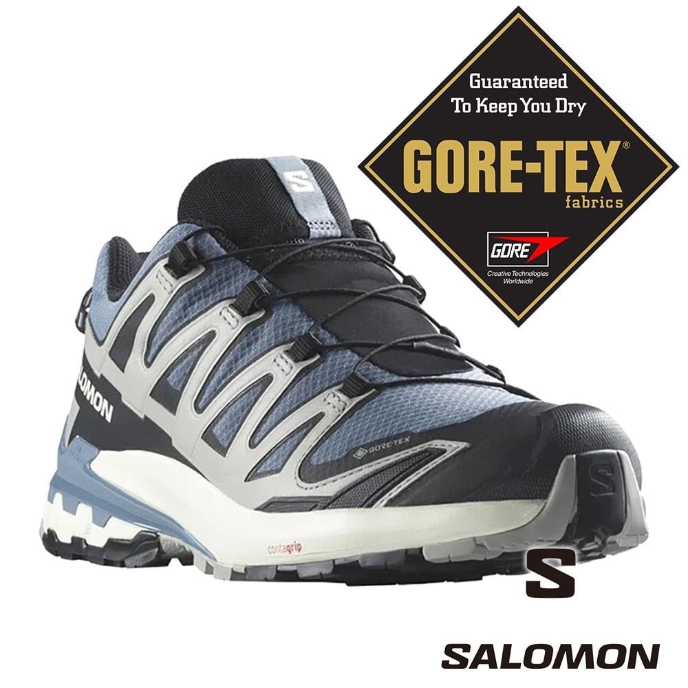 【SALOMON 法國】男健行鞋-GT XA PRO 3D V9『灰/黑/幽靈灰』472706 登山 露營 健行 旅遊