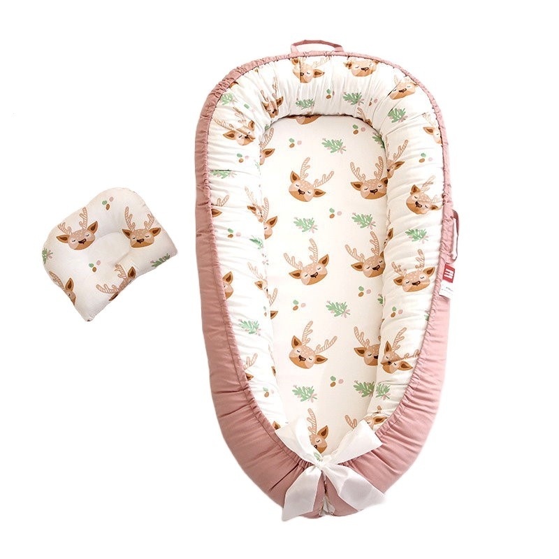 台灣現貨嬰兒床中床 可拆洗便攜式防壓寶寶睡窩 仿生床 旅行寶寶床 子宮床  寶寶好睡床墊 贈大提袋