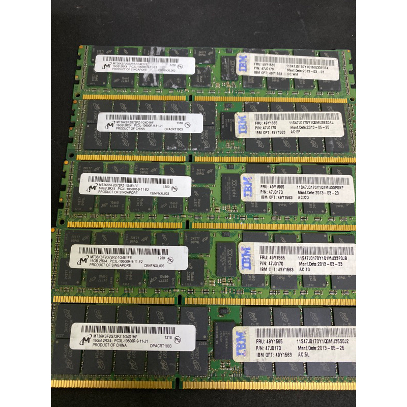伺服器 PC3L-16G , 1333 16GB 記憶體 DDR3 10600R