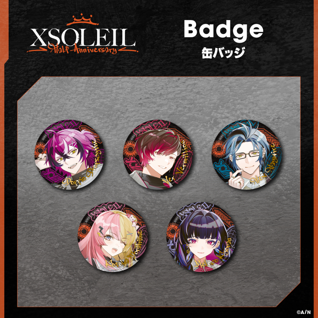 【現貨】NIJISANJI EN XSOLEIL 半週年 徽章 Doppio Ver Hex Kotoka Meloco