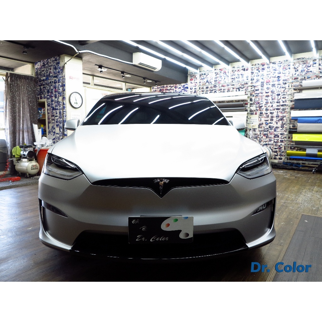 Dr. Color 玩色專業汽車包膜 Model X Plaid 全車包膜改色 ( 3M 2080_S120 絲綢鋁)