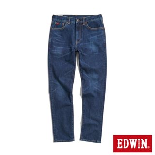 EDWIN 男款 RED LABEL 365 溫控丹寧窄管直筒牛仔褲(原藍磨)