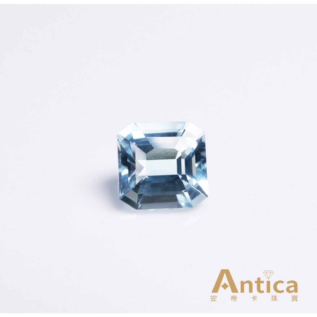 [ANTICA] 海藍寶 1.85克拉 藍色 方形 馬達加斯加 天然寶石 Aquamarine（經理推薦）安帝卡珠寶