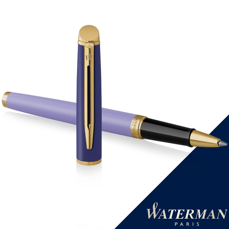 WATERMAN 威迪文 真彩 紫色金夾 鋼珠筆 法國製造