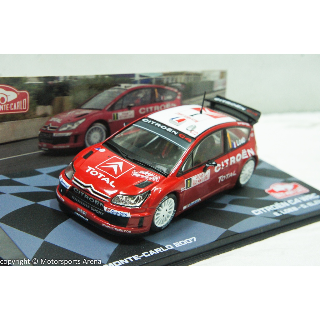 【超值特價】世界冠軍 1:43 Altaya Citroen C4 WRC 2007 Monte Carlo Loeb