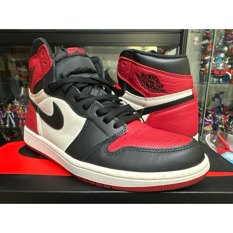 Nike Jordan 1代high us10號 Bred Toe 紅頭 黑頭 優質二手 黑紅 555088-610