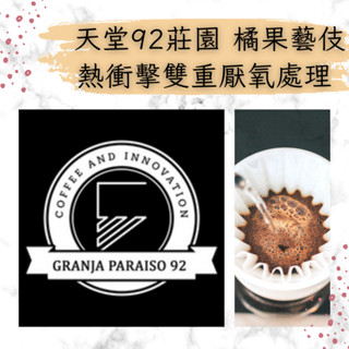 哥倫比亞 考卡 天堂 92 莊園 橘果瑰夏 藝伎 熱衝擊雙重厭氧處理 咖啡豆 濾掛咖啡 手沖咖啡 手沖