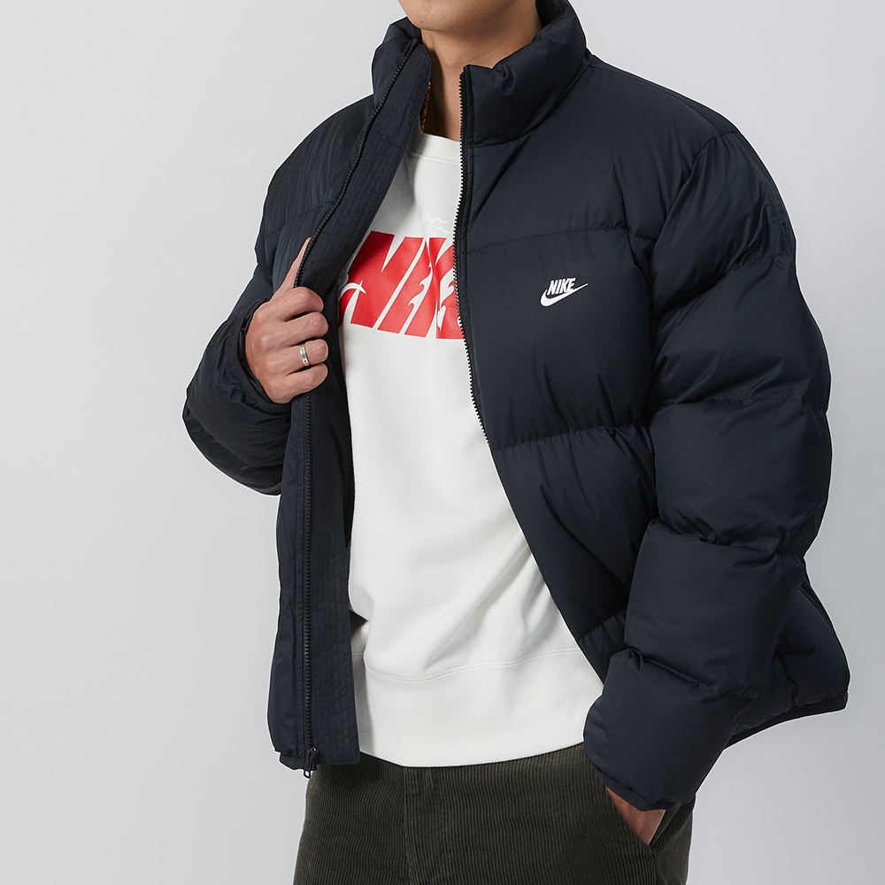 Nike AS M NK Club Puffer Jkt 男 黑 保暖 防潑水 立領 羽絨 外套 FB7369-010