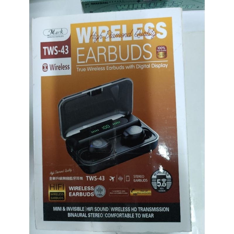 藍芽耳機 藍芽5.0 WIRELESS M60 TWS-43 盒況如圖