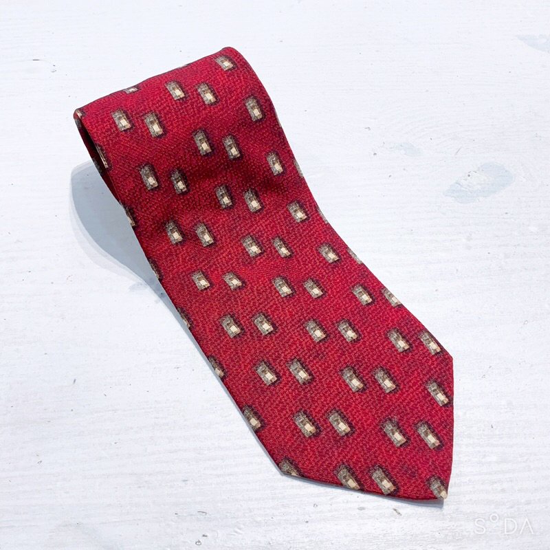 🔹Sistar🔹全新🇩🇪 HUGO BOSS 100%蠶絲 🇮🇹義大利製 酒紅色精緻造型男士領帶 領結 正式 西裝領帶
