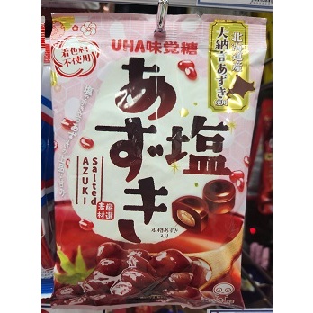 日本境內親自帶回 UHA味覺糖 鹽味紅豆牛奶糖（北海道紅豆）最佳賞味期 2025/03