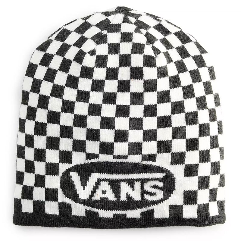 VANS VN0009GXBLK SKOVAL REVERSIBLE BEANIE 雙面 毛帽 針織帽 (黑白格紋)