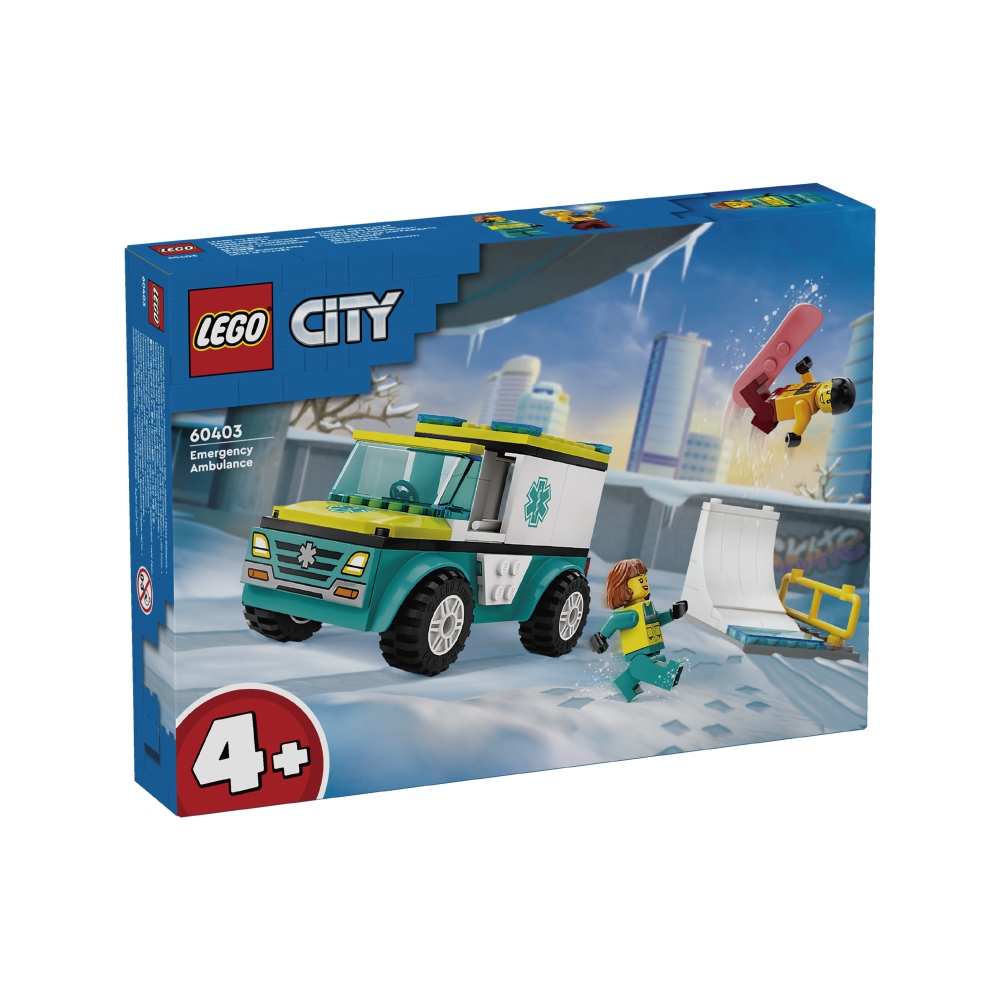 玩具反斗城 LEGO樂高  緊急救護車和單板滑雪者 60403