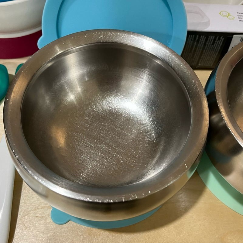 (二手）美國little.b 雙層不鏽鋼吸盤碗兩個ㄧ起賣300元