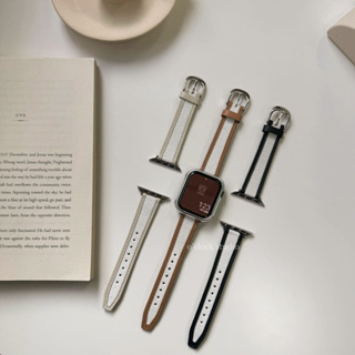 法式帆布皮革拼接 Apple Watch 錶帶 ｜Apple watch 帆布錶帶 o'clock studio