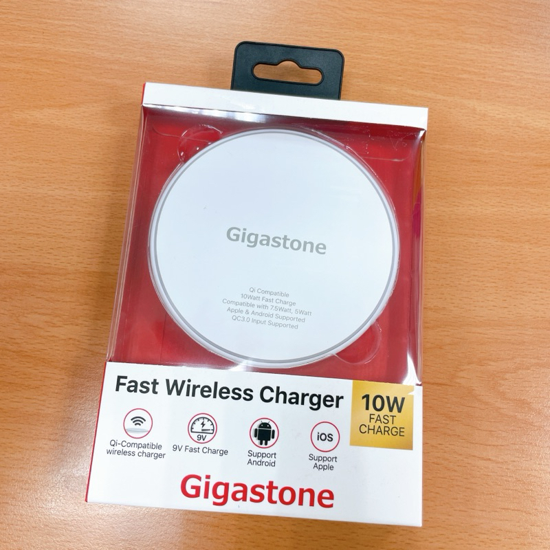[全新] Gigastone 9V10W 無線快充充電盤 WP-5210 (QC3.0 快充高速輸入)