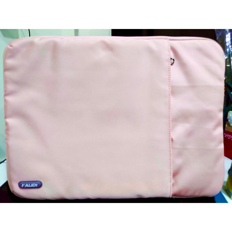 【全新】Dido shop 15.6吋 帆布西裝面料筆電包(粉色) 電腦包 手拿包