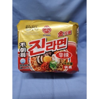 韓國 不倒翁 金拉麵-辛辣味 120公克×5入/袋 效期：2024.08.27
