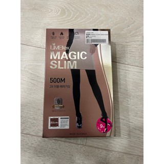 韓國製 LIMEtex MAGIC SLIM 500D 十分丈 黑色毛絨保暖褲襪