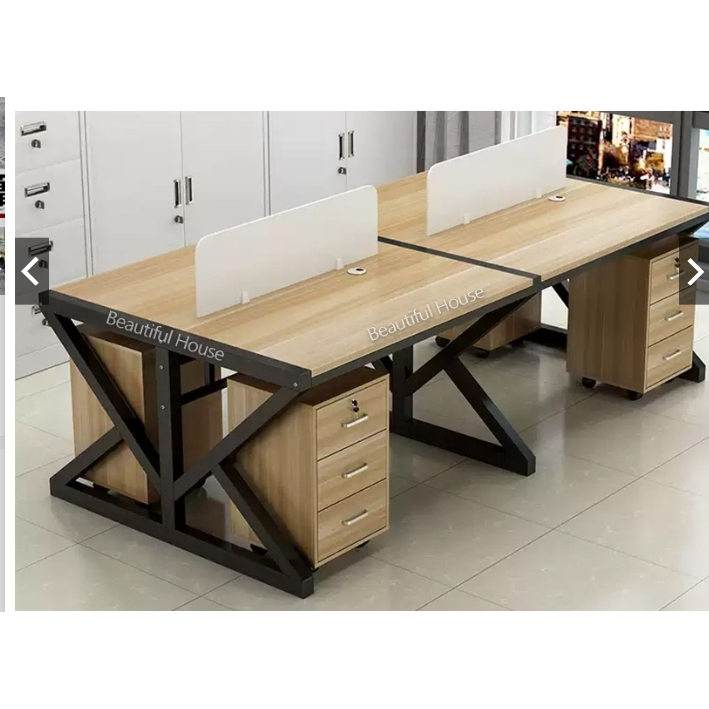 二手 辦公桌熱銷穿線孔設計/組合式書桌/職員桌/辦公桌/電腦桌/兩人桌