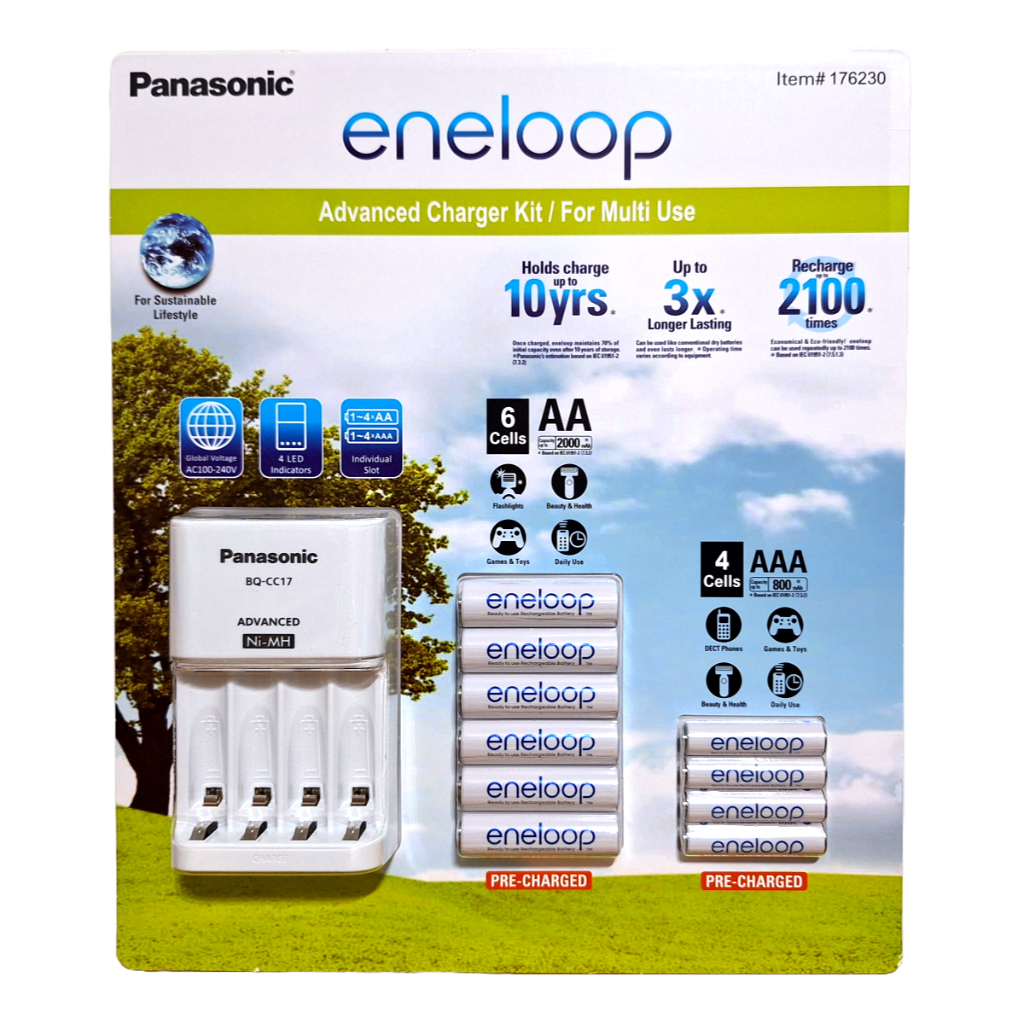 【Costco好市多】PANASONIC ENELOOP 充電器含電池組 K-KJ17MCC10TW 充電組合包套裝