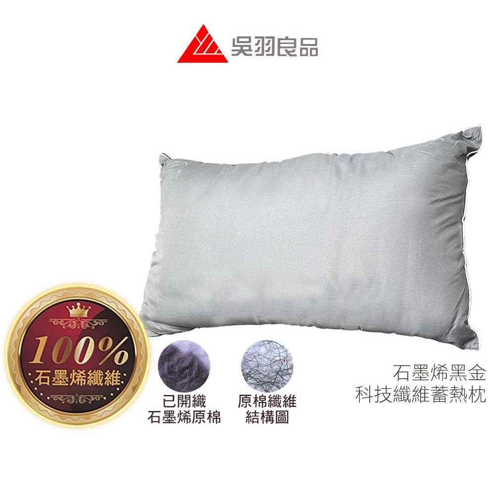石磨烯黑金科技纖維蓄熱枕 (1入)