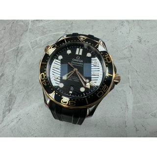 Omega Seamaster 300M 潛水 玫瑰半金黑海馬 機械錶