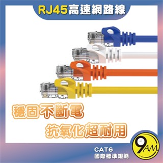 【9AM】CAT6 高速網路線 純銅 RJ45 可傳輸 10米~40米 網路線 CAT.6 安全 品質保證 ZA0051