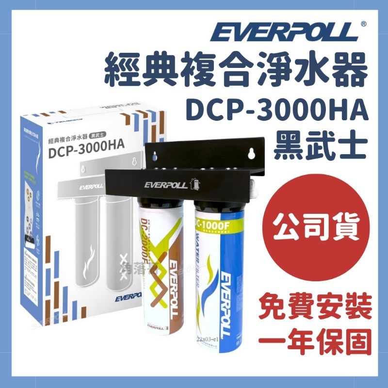 免費安裝 Everpoll 經典複合淨水器 黑武士 廚下型 淨水器 DCP-3000HA DCP3000HA 濾水器