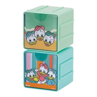 SKATER 迪士尼 Retro series系列 可堆疊小物收納盒 (2入) 迷你抽屜 唐老鴨姪子三兄弟